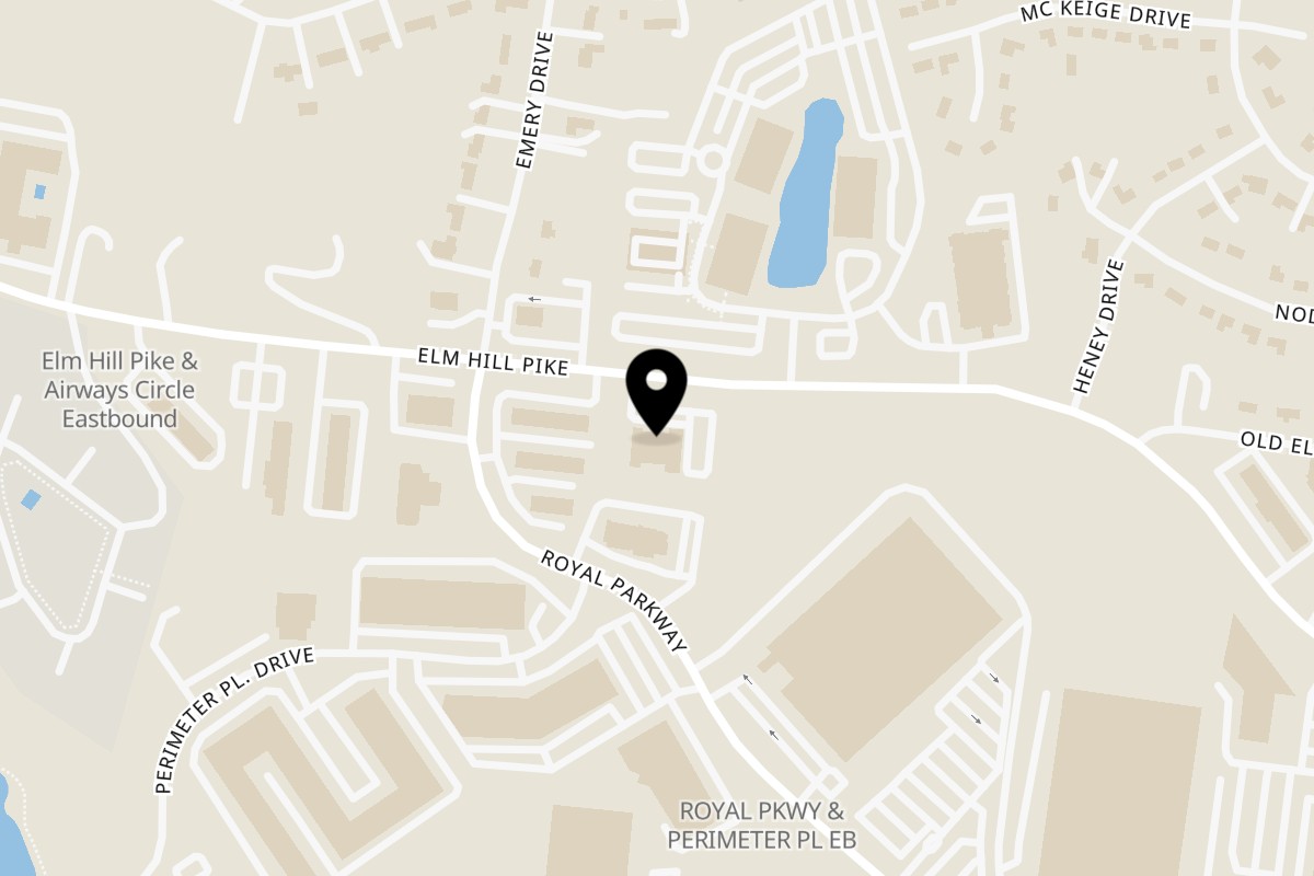 Map showing the location of La Parrilla Fresh Mexican Bar & Grill on 2615 Elm Hill Pike in Nashville